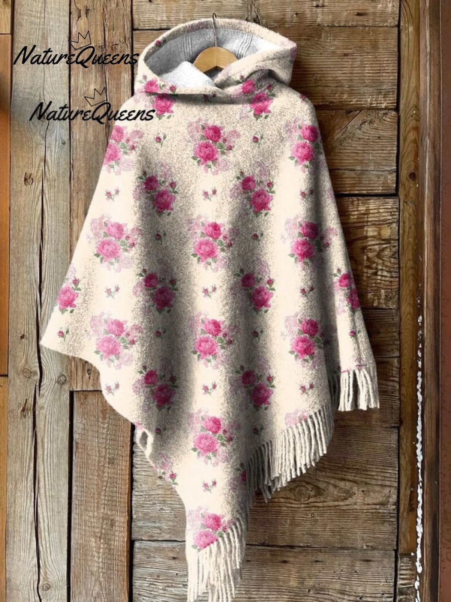 Watercolor French Rose Repeat Pattern Print Buttoned Cardigan Sweater