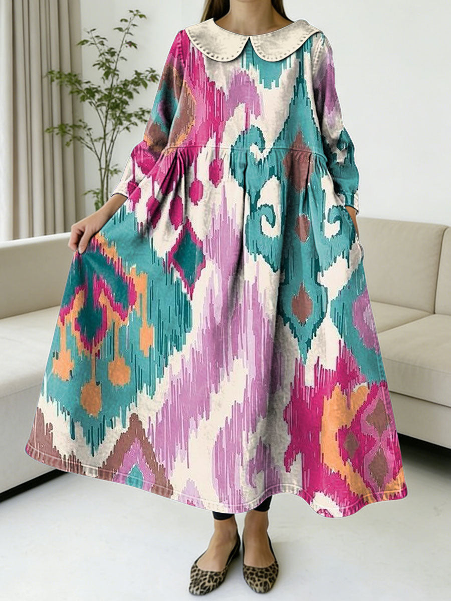 Women's Flowers Floral Pattern Art Print Casual Denim Dress