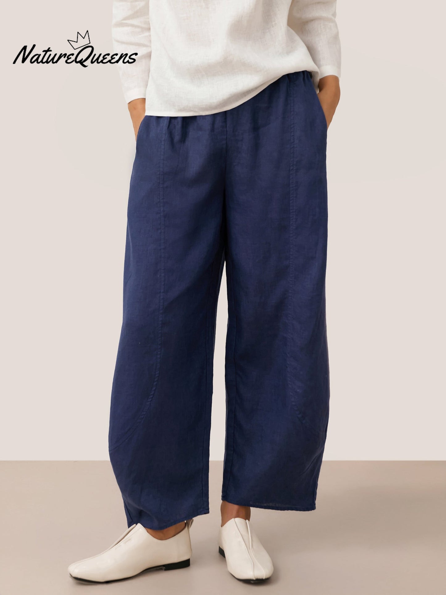100% Linen Classic Ankle Pants ZOE