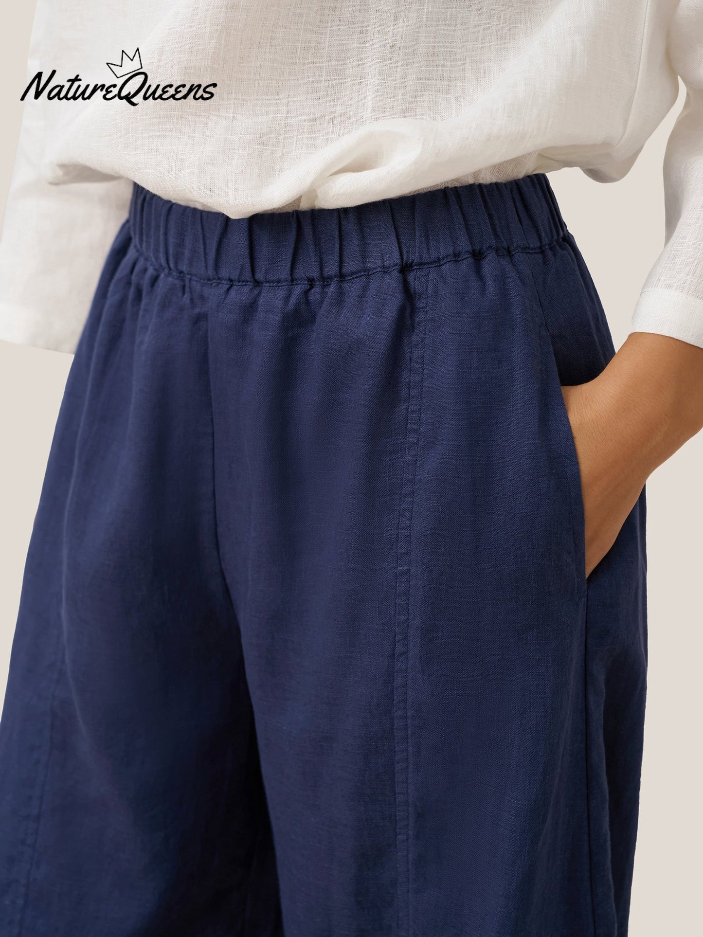 100% Linen Classic Ankle Pants ZOE