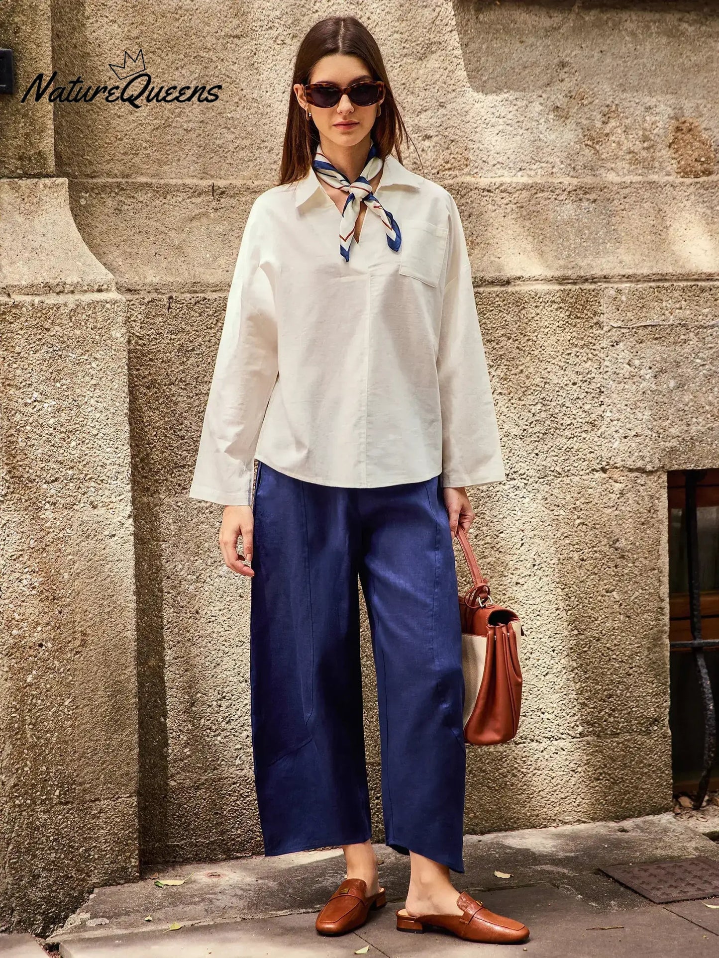 100% Linen Classic Ankle Pants ZOE