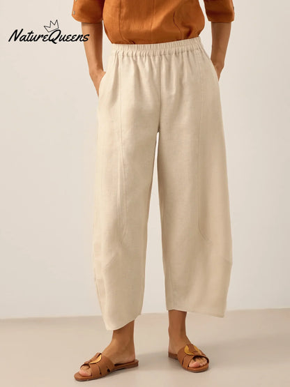 100% Linen Classic Ankle Pants ZOE