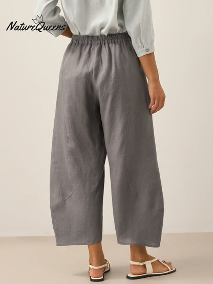 100% Linen Classic Ankle Pants ZOE