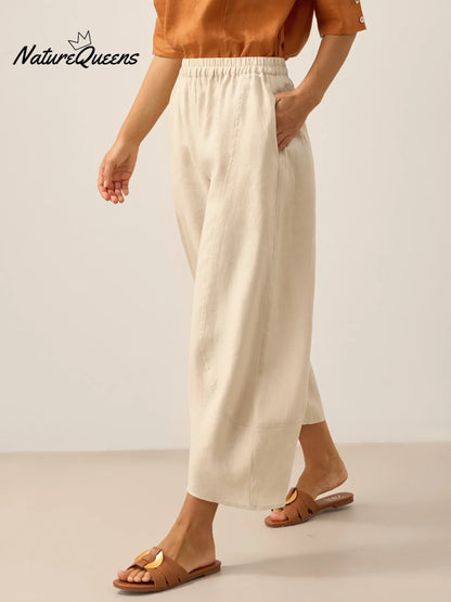 100% Linen Classic Ankle Pants ZOE