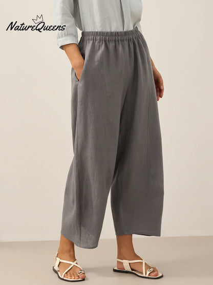 100% Linen Classic Ankle Pants ZOE