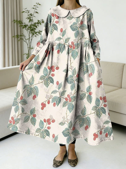Women's Flowers Floral Pattern Art Print Casual Denim Dress
